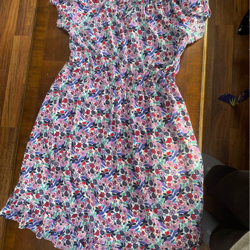 Talbots Multicolor Floral A-Line Skirt